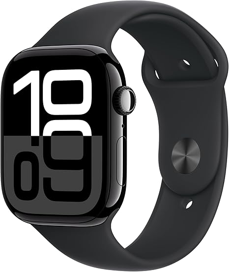 Series 10 (SERIES X), Series 9 SmartWatch with Logo Master copy IP 68 Waterprof 46mm  with Black Sport Band - S/M. Fitness Tracker, ECG App, Always-On Retina Display